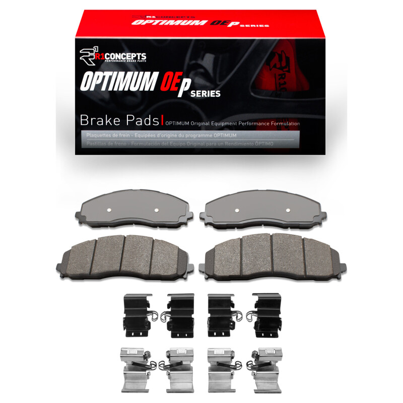 Ford F-350 Super Duty Brake Pads - Front - R1 Concepts - Optimum OE Pads & Hardware Kit - `23-`25